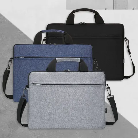 Borsa per Laptop Sottile Professionale in Tessuto Oxford Impermeabile Valigetta Business Messenger a Tracolla con Fascia per Trolley