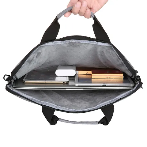 Borsa per Laptop Sottile Professionale in Tessuto Oxford Impermeabile Valigetta Business Messenger a Tracolla con Fascia per Trolley