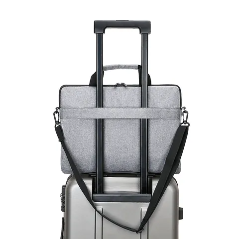 Maletín para Portátil de Tejido Oxford Impermeable Bolso de Mano Bandoulière Para 13 14 15.6 Urbano Conmutación Unisex