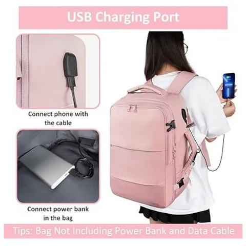 Große Kapazität Reise Rucksack Wasserdicht Polyester Business Laptop Tasche Mit USB Ladeanschluss Schuhfach Für Herren Damen