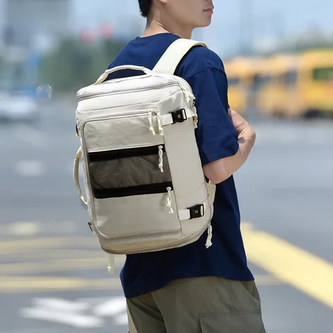 Large Capacity Business Commute Backpack Expandable Travel Bag With USB Charging Port Laptop Compartment Waterproof Oxford Cloth Daypack For Men Women