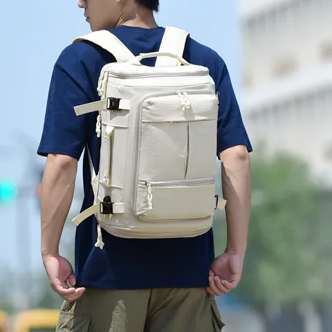 Mochila de Viaje Expandible para Hombre Mujer Tela Oxford Impermeable Bolso para Portátil Gran Capacidad Con Puerto USB Compartimento Para Zapatos Independiente
