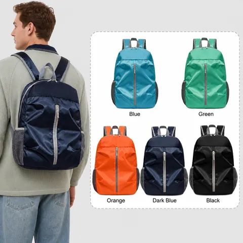 Lightweight Foldable Travel Backpack Large Capacity Water Repellent Nylon Outdoor Casual School Bag Laptop Daypack For Men Women