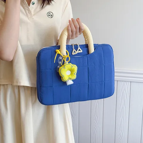 Gesteppte Laptop Handtasche Große Kapazität Süße Stoßfeste Laptop Tasche Für Damen Alltag Büro Reise Handheld Computer Tasche