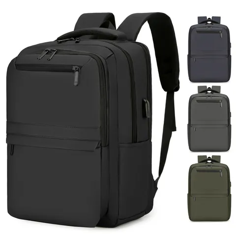 Mochila de Negocios para Hombre Gran Capacidad Expandible Impermeable Bolsa para Portátil Con Puerto USB Mochila de Viaje Oxford