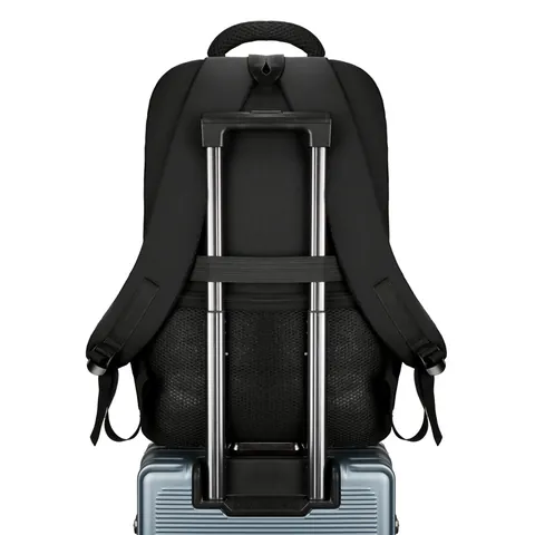Mochila para Portátil de Negocios para Hombre Gran Capacidad Impermeabile Tela Oxford Bolsa de Viaje Trabajo Negro