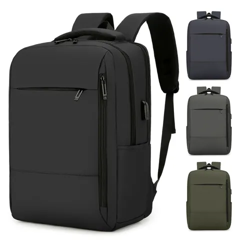 Zaino per Laptop Business da Uomo Tessuto Oxford Impermeabile Con Porta di Ricarica USB Grande Capacità Borsa da Viaggio