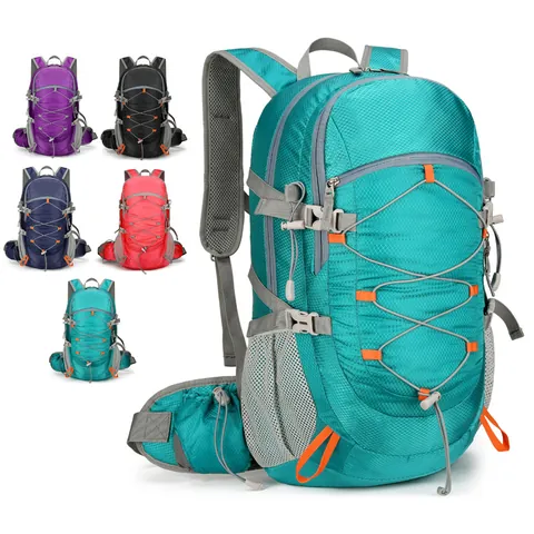 Lightweight Waterproof Nylon Hiking Backpack Large Capacity Outdoor Climbing Travel Rucksack With Detachable Waist Bag