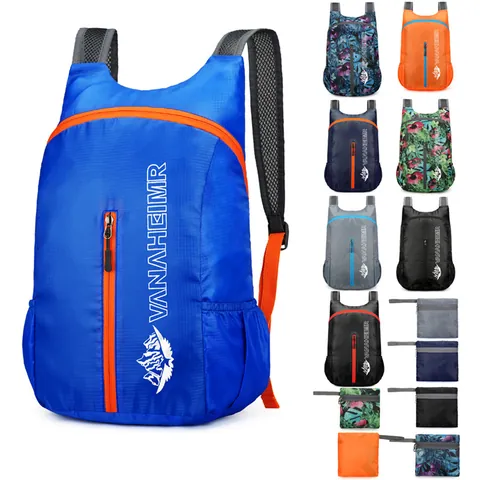 Waterproof Foldable Backpack Lightweight Nylon Travel Daypack For Outdoor Sports Hiking Camping Unisex Portable Storage Bag