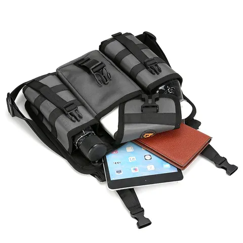 Borsa da Petto Tattica da Uomo Multi-tasca Outdoor Viaggio Spalla Borsa a Tracolla Resistente all'Usura Tessuto Oxford Casual