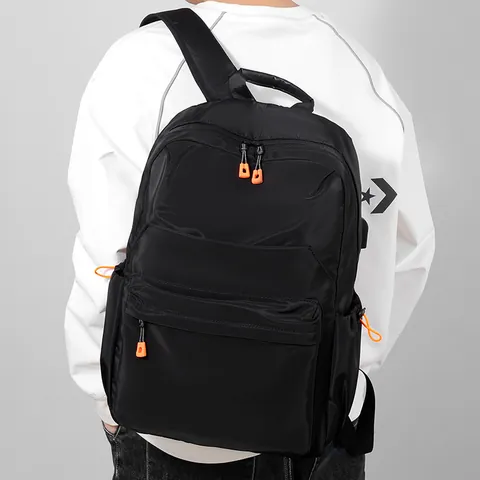 Mochila para Ordenador Portátil de Gran Capacidad para Hombre Bolsa de Viaje de Negocios Impermeable Mochila Casual Con Puerto de Carga USB y Correa de Trolley