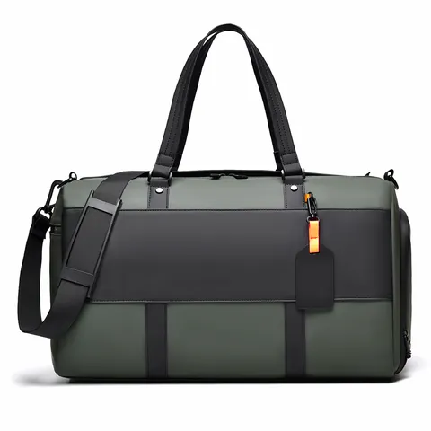 Borsa da Viaggio di Grande Capacità in Tessuto Oxford Impermeabile Borsa Sportiva Con Scomparto Scarpe Indipendente Separazione Secco Umido