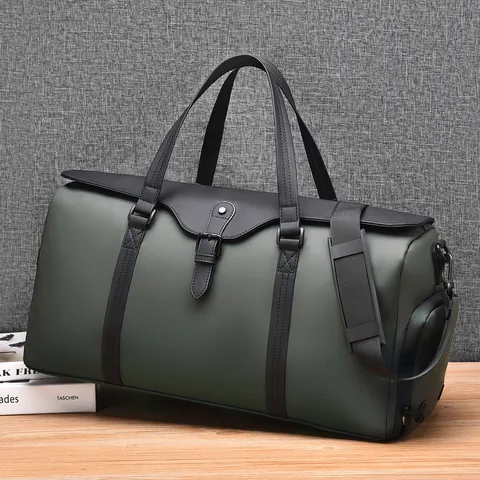 Men's Travel Duffel Bag Waterproof Large Capacity Business Commuting Shoulder Crossbody Bag With Shoe Compartment