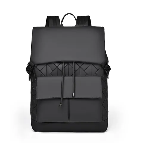 Mochila Iridiscente de Patchwork Geométrico con Triángulos para Hombre Gran Capacidad Bolsa para Portátil 15,6 Pulgadas Cuero PU