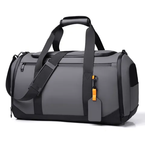 Bolsa de Viaje Oxford Gran Capacidad Hombre Mujer Separación Húmedo Seco Compartimento Zapatos Impermeable Fitness Duffel Bag