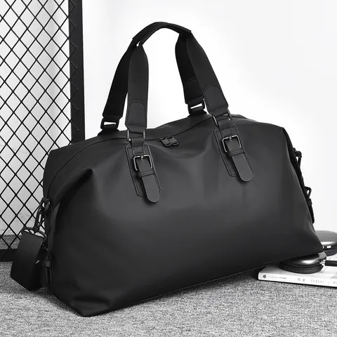 Large Capacity Men Travel Bag Waterproof Oxford Cloth Duffle Bag With Dry Wet Separation Trolley Sleeve Gym Sports Handbag