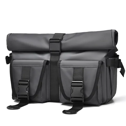 Tactical Messenger Bag Men Oxford Cloth Waterproof Expandable Roll Top Crossbody Shoulder Bag For Travel Casual Work Laptop Bag