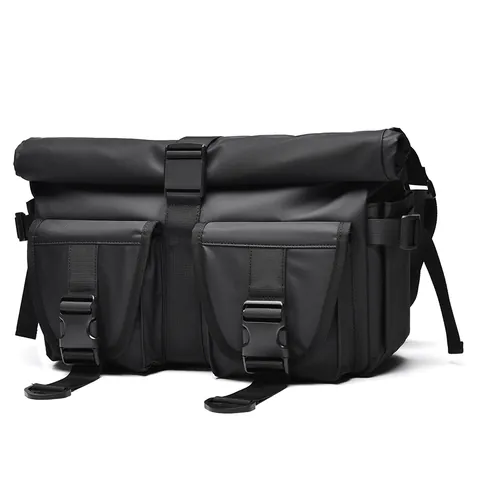 Tactical Messenger Bag Men Oxford Cloth Waterproof Expandable Roll Top Crossbody Shoulder Bag For Travel Casual Work Laptop Bag