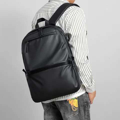 Minimalist Business Waterproof Laptop Backpack Large Capacity Functional Travel School Daypack For Men Women Solid Color