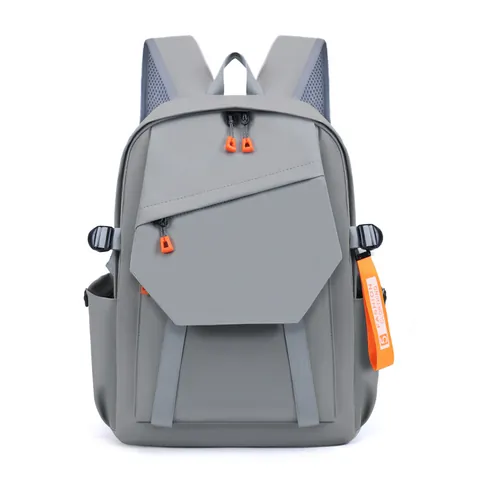Zaino per Laptop in Oxford Impermeabile ad Alta Capacità per Uomo Donna Borsa da Viaggio d'Affari con Accenti Arancioni