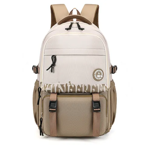 Grote Capaciteit School Rugzak Voor Meisjes Middelbare Scholieren Geschikt Voor 15 Inch Laptop Nylon Waterdichte Kleurblok Campus Rugzak Casual Daypack