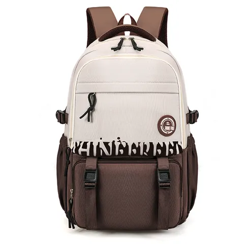 Grote Capaciteit School Rugzak Voor Meisjes Middelbare Scholieren Geschikt Voor 15 Inch Laptop Nylon Waterdichte Kleurblok Campus Rugzak Casual Daypack