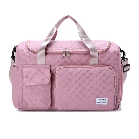 Bolsa de Viaje Acolchada de Gran Capacidad Bolsa de Gimnasio Oxford Impermeable Con Compartimento de Zapatos Unisex
