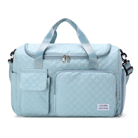 Bolsa de Viaje Acolchada de Gran Capacidad Bolsa de Gimnasio Oxford Impermeable Con Compartimento de Zapatos Unisex