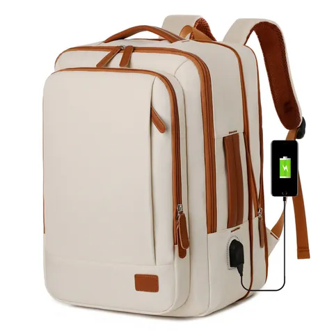 Zaino Porta PC Business Grande Capacità Con Porta Ricarica USB Borsa Da Viaggio Impermeabile In Tessuto Oxford Per Uomo Donna