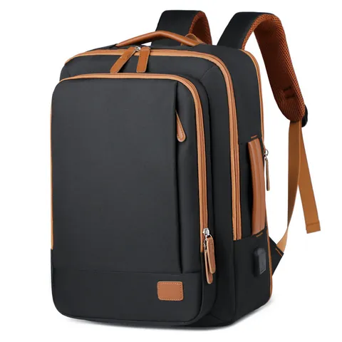 Zaino Porta PC Business Grande Capacità Con Porta Ricarica USB Borsa Da Viaggio Impermeabile In Tessuto Oxford Per Uomo Donna