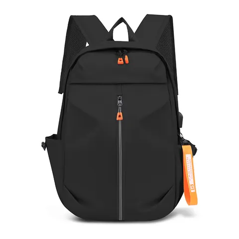 Men Waterproof Nylon Laptop Backpack with USB Charging Port 15.6 Inch Computer Bag Business Travel Daypack for College