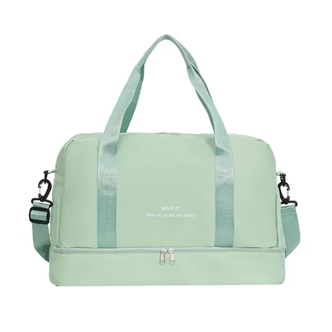 Bolsa de Viaje Gran Capacidad Con Compartimento Independiente Para Zapatos Separación Seco Húmedo Impermeable Para Hombres Mujeres