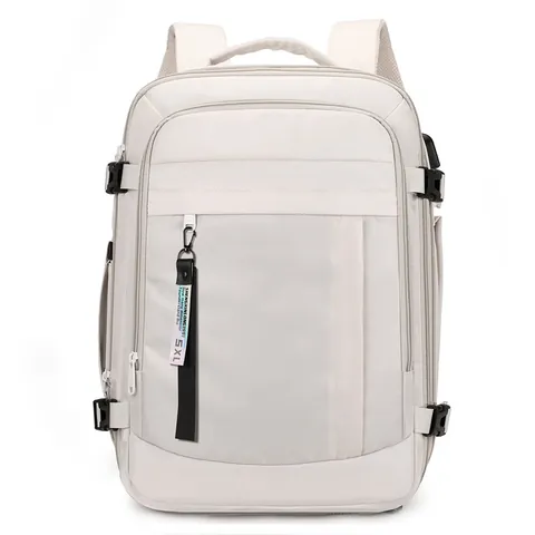 Expandable Large Capacity Travel Backpack Waterproof Polyester Laptop Bag With USB Charging Port Multi Compartment Business Rucksack For Men Women