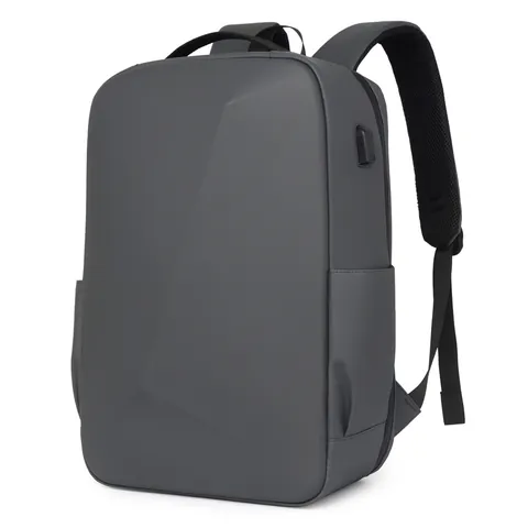 Sac à Dos pour Ordinateur Portable à Coque Rigide Géométrique 3D Homme Anti Vol Sac de Voyage Affaires Avec Port de Charge USB