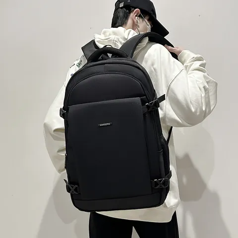 Large Capacity Men Business Backpack Water Repellent Fabric Laptop Travel Bag Urban Minimalist Student School Backpack