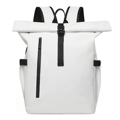 Roll-top Laptop Backpack Large Capacity Waterproof Oxford Fabric Business Travel Bag For Men Women Hiking Outdoor School Bookbag