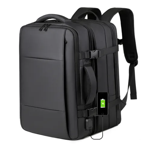 Zaino da Viaggio Espandibile Business da Uomo Impermeabile Grande Capacità Borsa per Laptop Con Porta USB Separazione Secco Umido