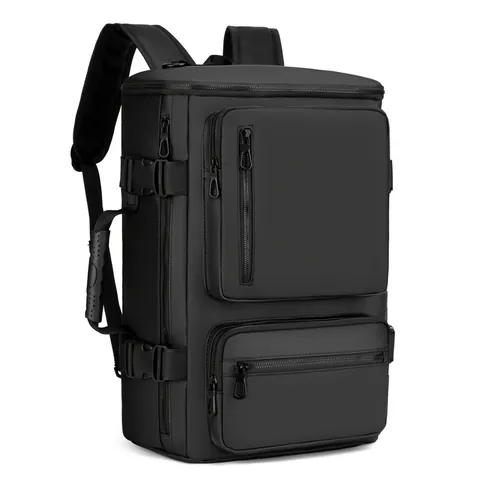 Heren Zakelijke Reisrugzak Grote Capaciteit Waterdichte Oxford Stof Polyester Laptoptas 15,6 Inch Multifunctionele Rugzak