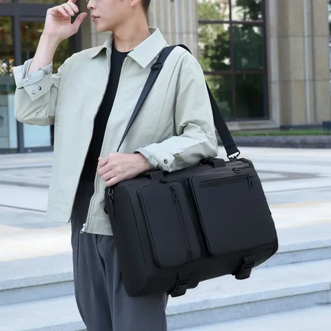 Heren Zakelijke Reisrugzak Grote Capaciteit Waterdichte Oxford Stof Polyester Laptoptas 15,6 Inch Multifunctionele Rugzak