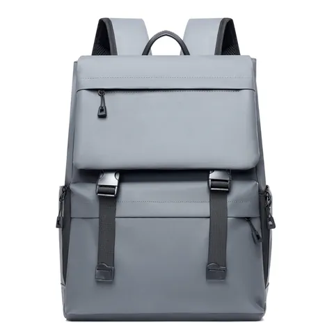Mochila para Hombre Gran Capacidad Impermeable PU Suave Bolso para Portátil Viaje Con Funda Trolley Mochila Negocios Casual