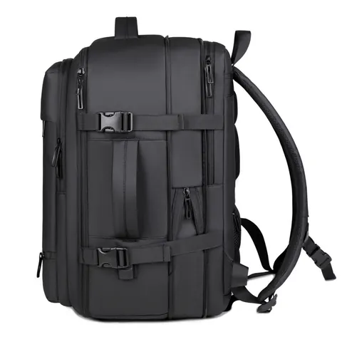 Expandable Large Capacity Travel Backpack For Men Waterproof Nylon Business Laptop Bag With USB Port And Shoe Compartment