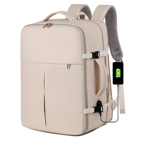 Large Capacity Travel Backpack Women Men Expandable Business Laptop Bag With USB Port Waterproof Oxford Cloth Rucksack