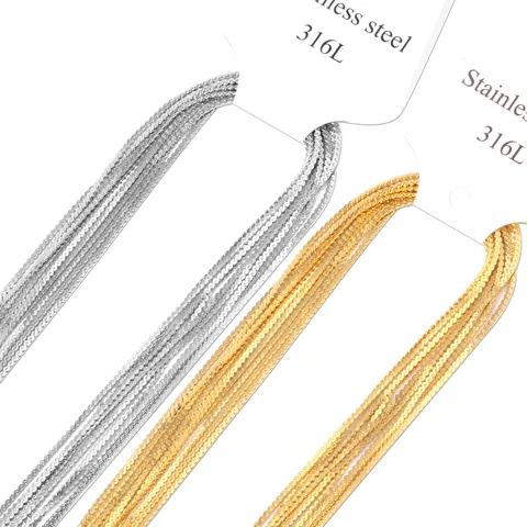 Minimalist 316L Stainless Steel Chain Necklace For Women Men Polished Gold Silver Rose Gold Black Basic Necklaces Jewelry
