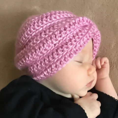 Gorro Turbante de Punto Suave para Bebé Recién Nacido Gorro de Rosquilla Color Sólido Envoltura Retorcida para Niños Niñas