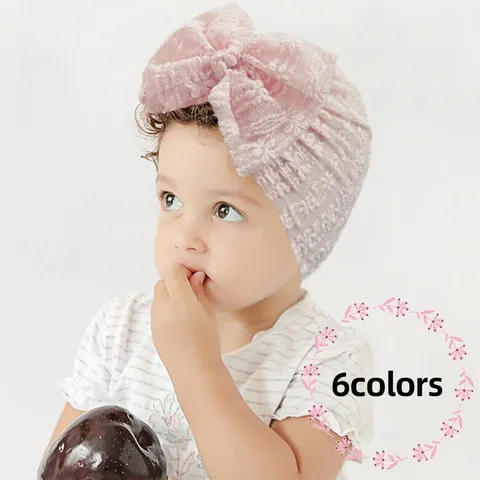 Baby Breathable Lace Bow Hat Thin Soft Infant Turban Cap For Photography Props Newborn Toddler Headwear Accessories