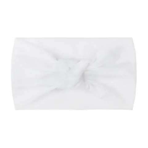 Baby Infant Nylon Knot Headband Solid Color Soft Stretchy Wide Hairband For Newborn Toddler Girls Headwear Accessories