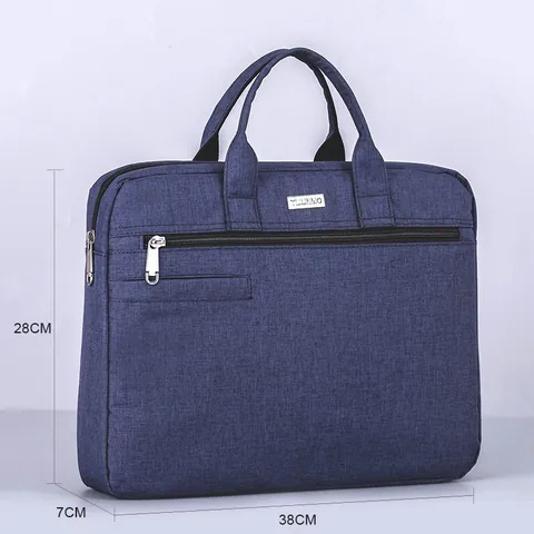 Maletín de Negocios para Portátil Impermeable Tela Oxford Gran Capacidad Bolso de Mano para Oficina Reunión Hombre Mujer