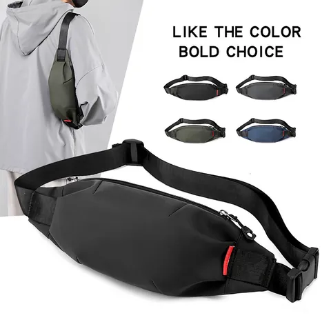 Herren Wasserdichte Polyester Brusttasche Minimalistische Bauchtasche Mit Verstellbarem Gurt Leichte Umhängetasche Für Reisen