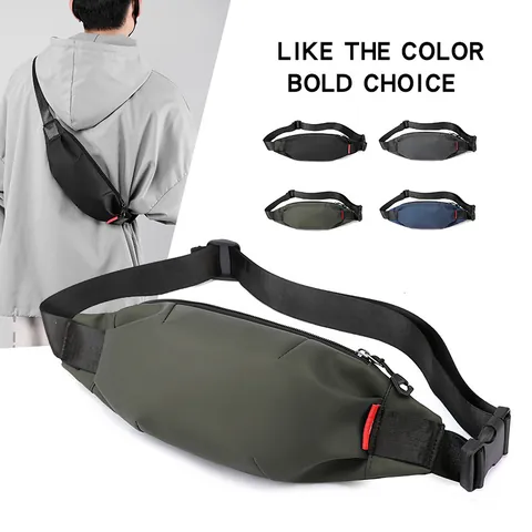 Herren Wasserdichte Polyester Brusttasche Minimalistische Bauchtasche Mit Verstellbarem Gurt Leichte Umhängetasche Für Reisen