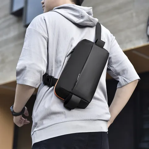 Herren Mode Casual Brusttasche Wasserdichtes Oxford-Gewebe Umhängetasche Große Kapazität Schultertasche Mit Buchstabendruck Für Reisen Arbeit